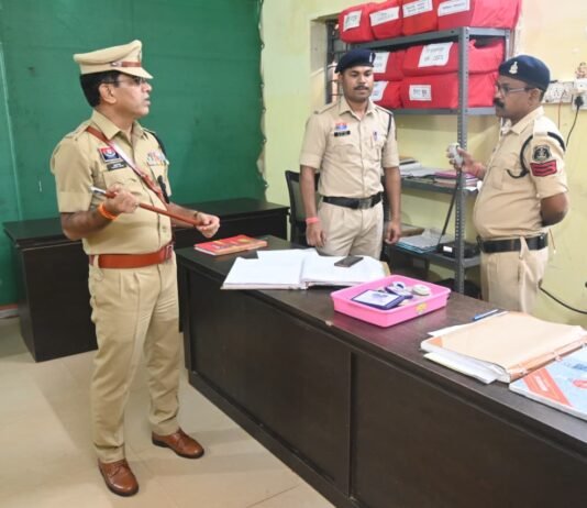 मोहला:पुलिस अधीक्षक वाय पी सिंह ने किया रक्षित केंद्र मोहला का वार्षिक निरीक्षण…