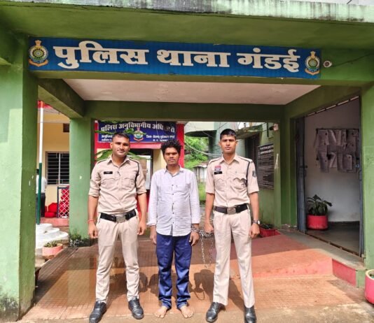 गंडई:पति पत्नी की हत्या करने वाला आरोपी चंद घंटो में गिरफ्तार…