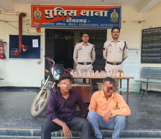 राजनांदगांव:अवैध शराब बिक्री पर डोेंगरगढ़ पुलिस की सख्त कार्यवाही…