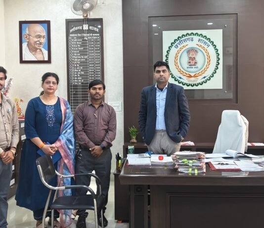 राजनांदगांव: कलेक्टर जितेंद्र यादव से युवोदय टीम ने की भेंट…