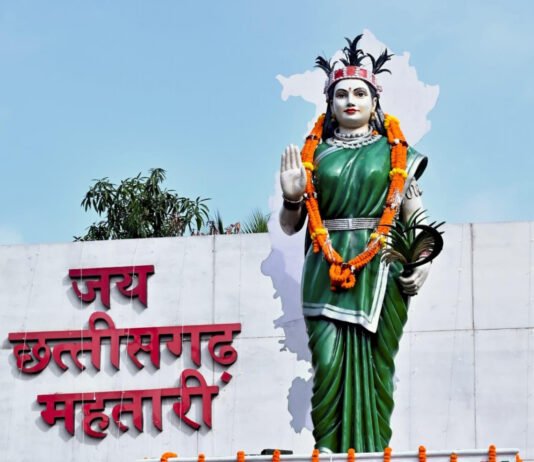 रायपुर : मुख्यमंत्री ने छत्तीसगढ़ महतारी की प्रतिमा पर माल्यार्पण कर उन्हें नमन किया…