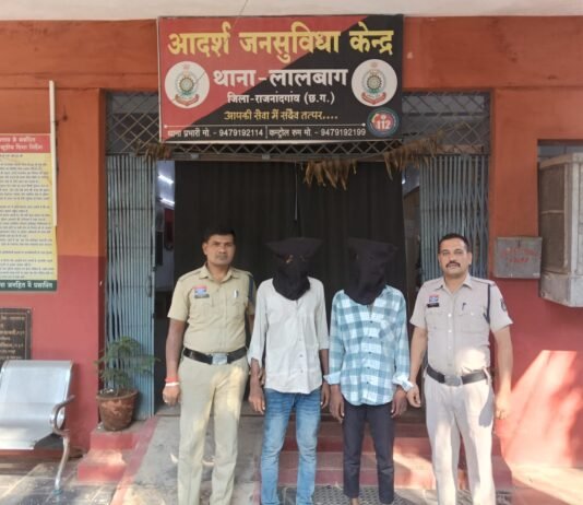 राजनांदगांव: धारदार चाकू लेकर लोगों को डराने वाले दो आरोपी गिरफ्तार…