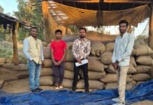 मोहला: खाद्य एवं मंडी विभाग की कार्यवाही, 40 कट्टा धान जप्त…