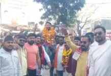 राजनांदगांव: भाजयुमो के नवनियुक्त प्रदेश मंत्री मोनू बहादुर सिंह का भव्य स्वागत…