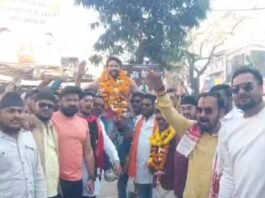 рд░рд╛рдЬрдирд╛рдВрджрдЧрд╛рдВрд╡: рднрд╛рдЬрдпреБрдореЛ рдХреЗ рдирд╡рдирд┐рдпреБрдХреНрдд рдкреНрд░рджреЗрд╢ рдордВрддреНрд░реА рдореЛрдиреВ рдмрд╣рд╛рджреБрд░ рд╕рд┐рдВрд╣ рдХрд╛ рднрд╡реНрдп рд╕реНрд╡рд╛рдЧрдд…