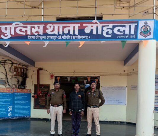 मोहला : घर में घुसकर महिला से छेड़छाड़ करने वाला आरोपी 24 घंटे में गिरफ्तार…