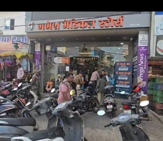 राजनांदगांव: मानव मंदिर चौक पर फिर चोरी गणेश मेडिकल स्टोर्स से 65 हजार पार…