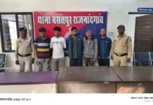 राजनांदगांव: मोहल्लों में हंगामा करने वालों पर कार्रवाई बसंतपुर थाना पुलिस ने 5 को भेजा जेल…