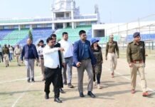 राजनांदगांव: कलेक्टर ने गणतंत्र दिवस की तैयार के मद्देनजर दिग्विजय स्टेडियम में तैयारियों का लिया जायजा…