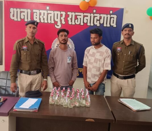 राजनांदगांव में अवैध शराब तस्करी का भंडाफोड़, दो आरोपी गिरफ्तार…