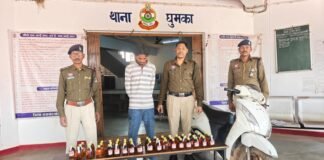 рд░рд╛рдЬрдирд╛рдВрджрдЧрд╛рдВрд╡: рдШреБрдордХрд╛ рдкреБрд▓рд┐рд╕ рдХреА рдЕрд╡реИрдз рд╢рд░рд╛рдм рдкрд░ рдмрдбрд╝реА рдХрд╛рд░реНрд░рд╡рд╛рдИ, рд╕реНрдХреВрдЯреА рд╕реЗ рд╢рд░рд╛рдм рдкрд░рд┐рд╡рд╣рди рдХрд░рддреЗ рдпреБрд╡рдХ рдЧрд┐рд░рдлреНрддрд╛рд░тАж