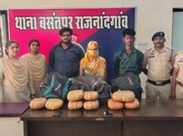 राजनांदगांव: अंतर्राज्यीय गांजा तस्करी का खुलासा, 9 किलो से अधिक गांजा जप्त…