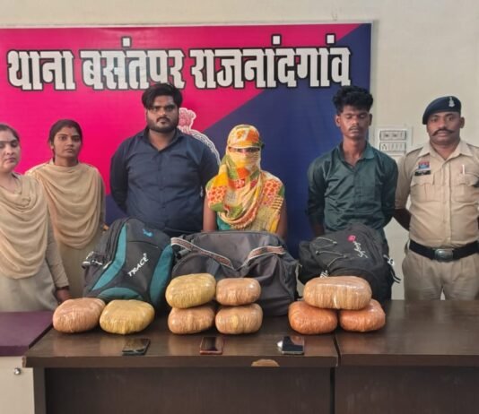 राजनांदगांव: अंतर्राज्यीय गांजा तस्करी का खुलासा, 9 किलो से अधिक गांजा जप्त…