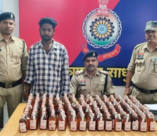 राजनांदगांव : शोभा यात्रा ड्यूटी में पुलिस की रेड, 200 पौव्वा अंग्रेजी शराब के साथ युवक गिरफ्तार…