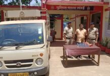 गंडई: छोटा हाथी वाहन से अवैध शराब परिवहन करते आरोपी गिरफ्तार, 28 पौवा शराब सहित वाहन जप्त…