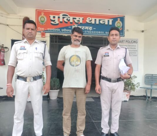 राजनांदगांव: एक साल पुराने मारपीट और धमकी के मामले में फरार आरोपी गिरफ्तार…