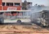 राजनांदगांव में दो स्थानों पर भीषण आग, पांच बसें जलकर खाक…