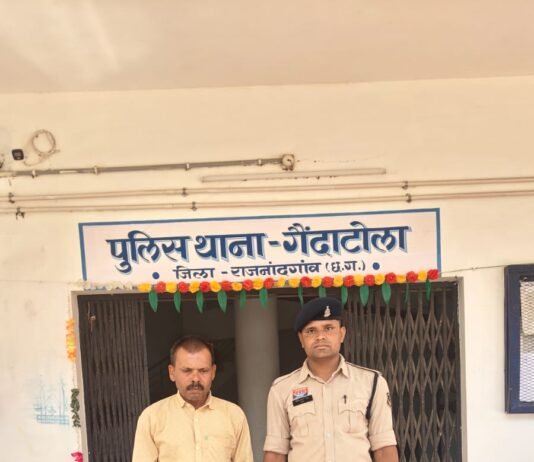राजनांदगांव: मोटरसाइकिल से अवैध शराब बेचते आरोपी को गैंदाटोला पुलिस ने पकड़ा, शराब व वाहन जब्त…