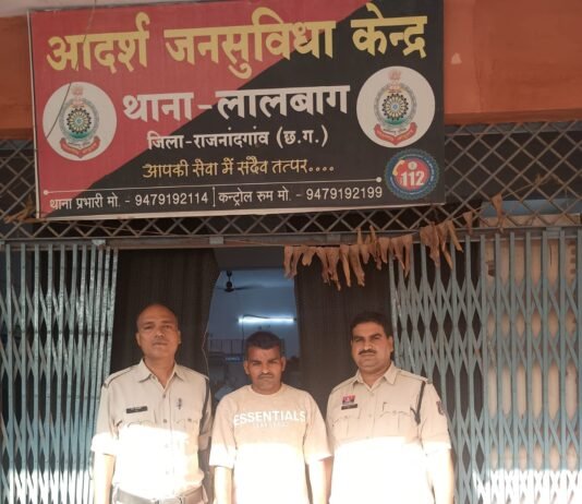 राजनांदगांव: शांति भंग करने की आशंका पर लालबाग पुलिस की कार्रवाई, आरोपी गिरफ्तार…