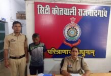 राजनांदगांव : आदतन गुंडा बदमाश पर कोतवाली पुलिस की कार्रवाई, गिरफ्तार कर भेजा गया जेल…