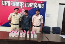 राजनांदगांव:अवैध शराब बिक्री पर बसंतपुर पुलिस की कार्रवाई, 48 पौवा शराब के साथ आरोपी गिरफ्तार…