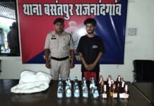 राजनांदगांव: अवैध शराब बिक्री करते पकड़ा गया आरोपी, 30 पौवा देशी शराब जब्त, भेजा गया जेल…