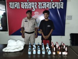 राजनांदगांव: अवैध शराब बिक्री करते पकड़ा गया आरोपी, 30 पौवा देशी शराब जब्त, भेजा गया जेल…