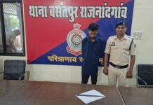 राजनांदगांव: नंदई चौक में चाकू लहराकर दहशत फैलाने वाला युवक गिरफ्तार, 4 अन्य पर भी कार्रवाई…