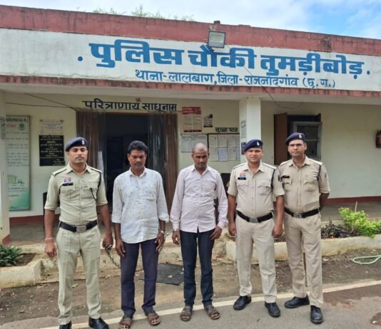 राजनांदगांव: नौकरी दिलाने के नाम पर 2.14 लाख की ठगी, तुमड़ीबोड़ पुलिस ने दो आरोपियों को किया गिरफ्तार…