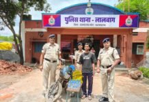 राजनांदगांव: बायपास रोड पर शराब तस्करी नाकाम, लालबाग पुलिस ने आरोपी और नाबालिग को दबोचा…