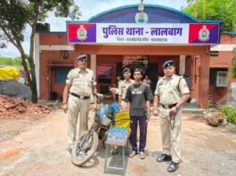 राजनांदगांव: बायपास रोड पर शराब तस्करी नाकाम, लालबाग पुलिस ने आरोपी और नाबालिग को दबोचा…