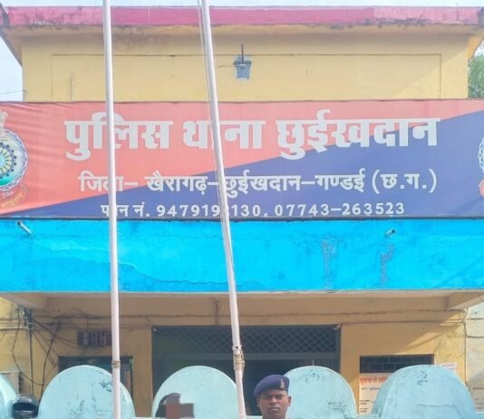 छुईखदान पुलिस ने 114 ग्राम गांजा के साथ आरोपी को किया गिरफ्तार…