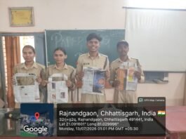 राजनांदगांव: शासकीय दिग्विजय स्वशासी स्नातकोत्तर महाविद्यालय, राजनांदगांव में एनसीसी आर्मी विंग द्वारा “पेपर बैग डे” का आयोजन…