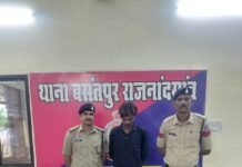 राजनांदगांव: बसंतपुर पुलिस की दोहरी कार्रवाई, अवैध शराब के साथ युवक गिरफ्तार, उपद्रवी पर भी हुई कार्रवाई…
