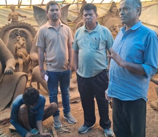 राजनांदगांव: गणेश प्रतिमा निर्माण स्थल का आयुक्त ने किया निरीक्षण…