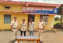 राजनांदगांव: गिरगांव चौक में अवैध शराब बिक्री का खुलासा, 60 पौवा शराब के साथ दो गिरफ्तार…