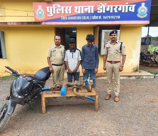 राजनांदगांव: खेतों से 3 मगरमच्छ मोटर पंप चोरी का खुलासा, 12 घंटे में दो आरोपी गिरफ्तार…