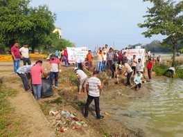 राजनांदगांव: मोहारा शिवनाथ नदी तट एवं विसर्जन कुण्ड के पास चला स्वच्छता अभियान…