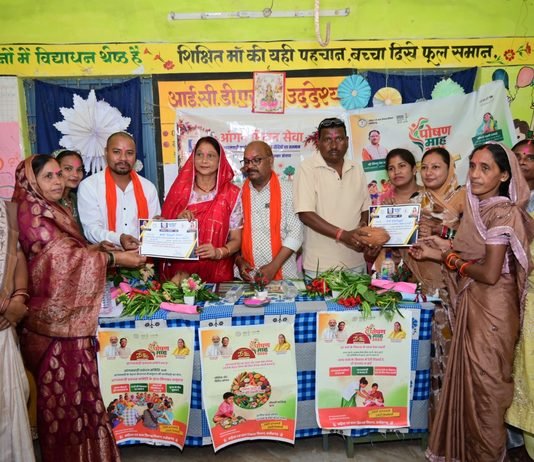 राजनांदगांव: अर्जुनी के आंगनबाड़ी केन्द्रों में आंगन मिलन सेवा कार्यक्रम का हुआ आयोजन…