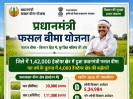 राजनांदगांव: प्रधानमंत्री फसल बीमा योजना में जिले ने हासिल की बेहतर प्रगति…