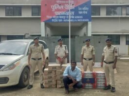 महाराष्ट्र से मध्यप्रदेश निर्मित शराब की तस्करी, 20 पेटी शराब के साथ आरोपी गिरफ्तार…