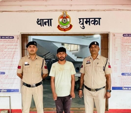 राजनांदगांव: अशांति फैलाने वाले युवक को घुमका पुलिस ने किया गिरफ्तार…