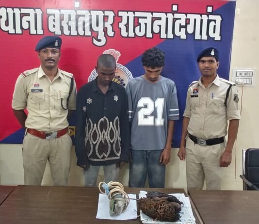 राजनांदगांव: नवनिर्माणाधीन मकान में चोरी का खुलासा, 3 घंटे में दो आरोपी गिरफ्तार…