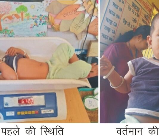 राजनांदगांव :गंभीर तीव्र कुपोषण से सामान्य पोषण श्रेणी में पहुंची याक्षी…