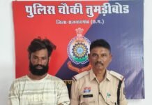 राजनांदगांव: अवैध शराब बिक्री पर तुमड़ीबोड़ पुलिस की कार्रवाई, 12 पौवा शराब सहित आरोपी गिरफ्तार…