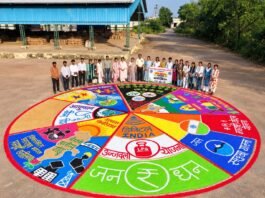 राजनांदगांव: विशाल रंगोली में दिखी जनकल्याणकारी योजनाओं और विकसित भारत की झलक…
