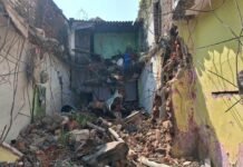 राजनांदगांव: गौरी नगर मेे अवैध निर्माण पर चला बुलडोजर….