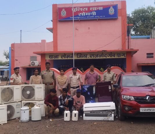 राजनांदगाव : मिराईकल रिसॉर्ट में लाखों की चोरी का खुलासा, तीन आरोपी गिरफ्तार…